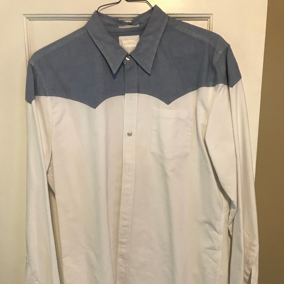 levis white western shirt